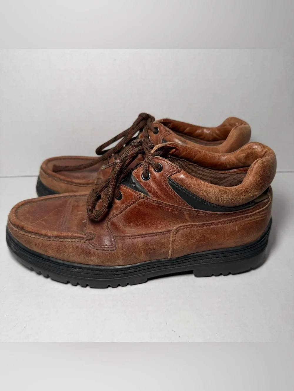 Vintage St John’s Bay Leather Tan Boots Men’s 9 M